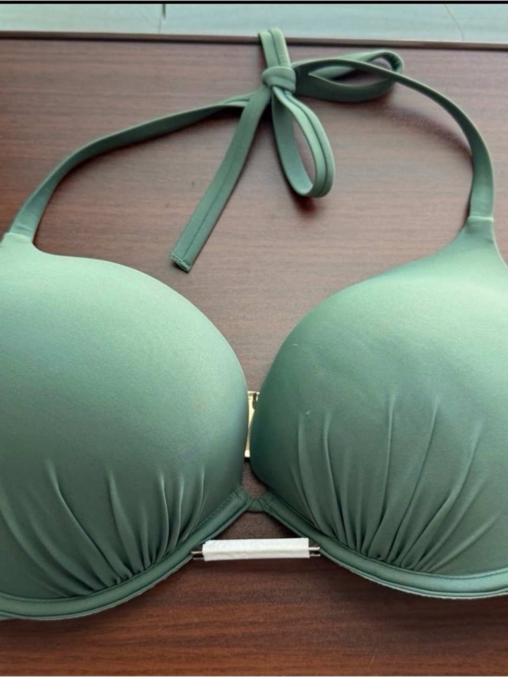 Victoria's Secret Green Halter Swim Top